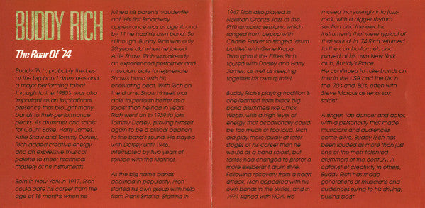 Buddy Rich : The Roar Of '74 (CD, Album)