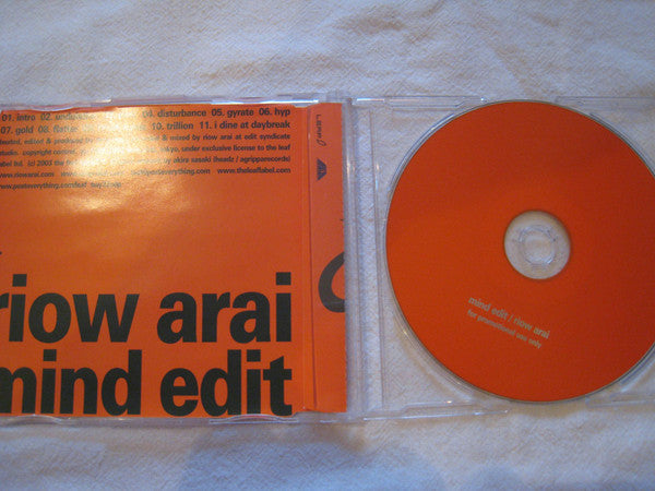 Riow Arai : Mind Edit (CD, Album, Promo)