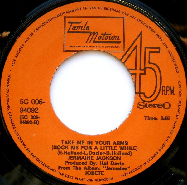 Jermaine Jackson : Daddy's Home (7", Single, Pin)