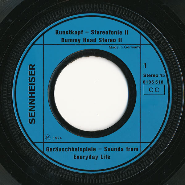 No Artist, Singkreis Willi Träder, Bourbon Skiffle Company : Kunstkopf-Stereofonie II / Dummy Head Stereo II (7")