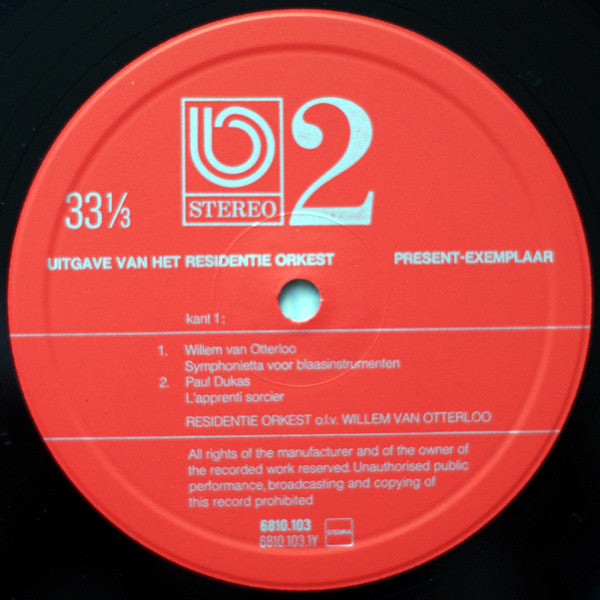 Residentie Orkest, Willem van Otterloo : 2 (LP, Promo)