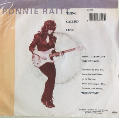 Bonnie Raitt : Thing Called Love (7", Single, Sil)