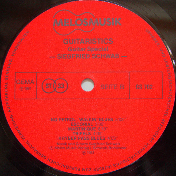 Siegfried Schwab : Guitaristics (LP, Album)