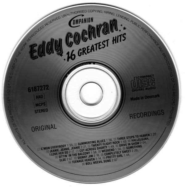 Eddie Cochran : 16 Greatest Hits (CD, Comp)