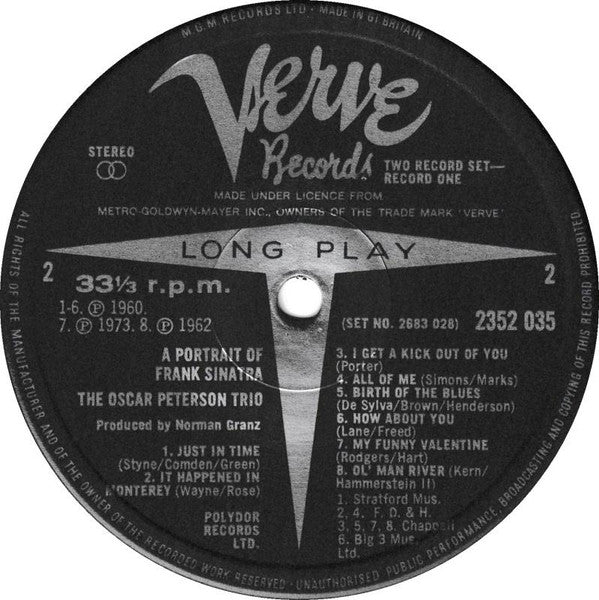 The Oscar Peterson Trio : A Portrait Of Frank Sinatra (2xLP, Comp)