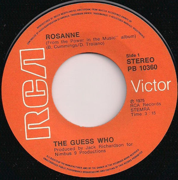 The Guess Who : Rosanne (7", Single)