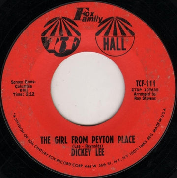 Dickey Lee : The Girl From Peyton Place (7", Single)