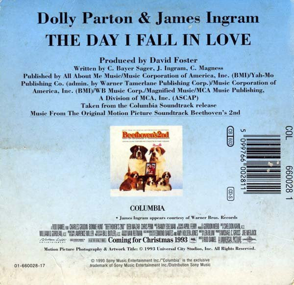 Dolly Parton & James Ingram : The Day I Fall In Love (CD, Single)