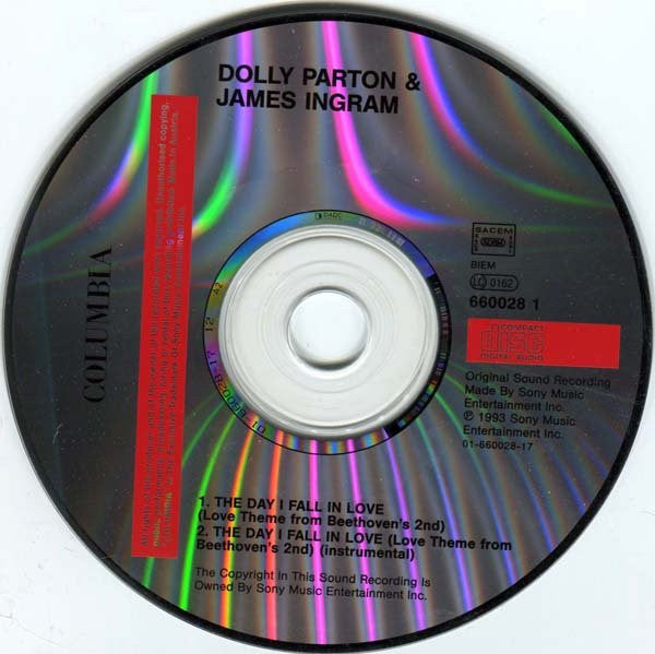 Dolly Parton & James Ingram : The Day I Fall In Love (CD, Single)