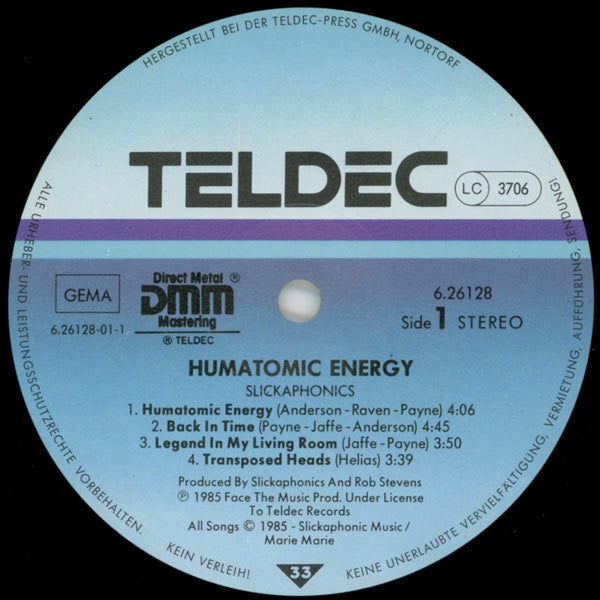 Slickaphonics : Humatomic Energy (LP, Album)