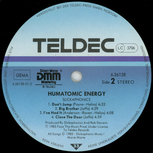 Slickaphonics : Humatomic Energy (LP, Album)