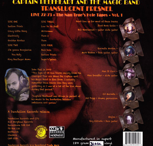 Captain Beefheart And The Magic Band : Translucent Fresnel Live 72/73 - The Nan True's Hole Tapes - Vol. 1 (2xLP, Comp)