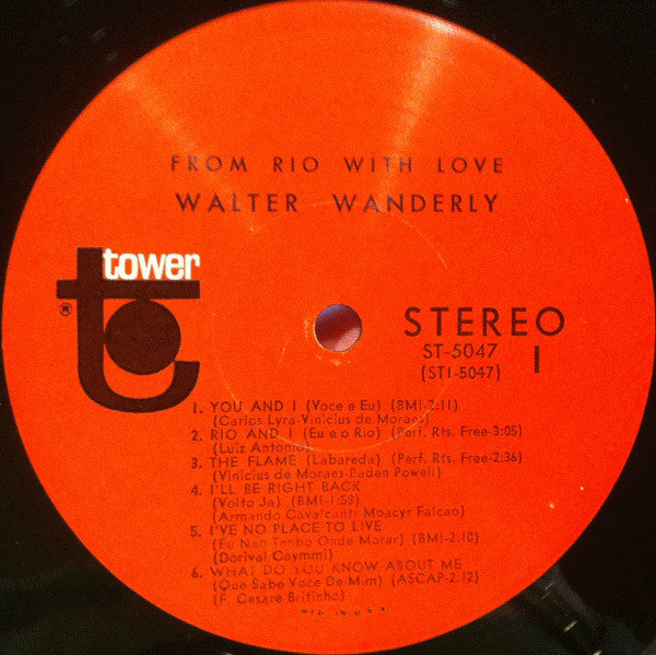 Walter Wanderley : From Rio With Love (LP, Album)