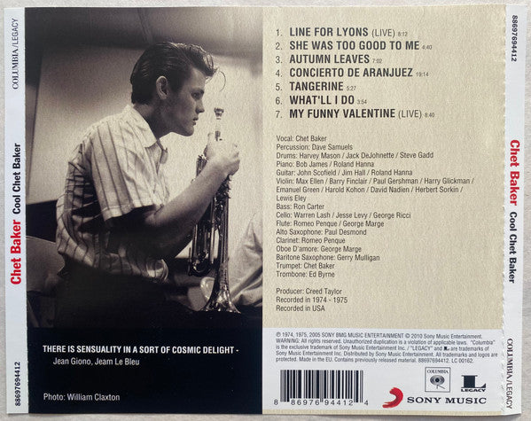 Chet Baker : Cool  (CD, Comp)