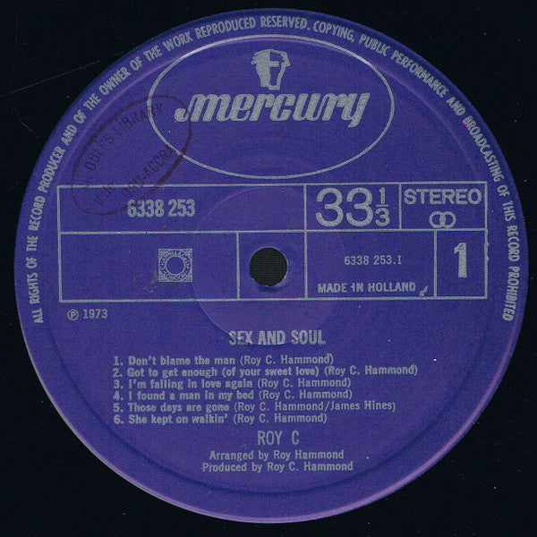 Roy C. Hammond : Sex And Soul (LP, Album)