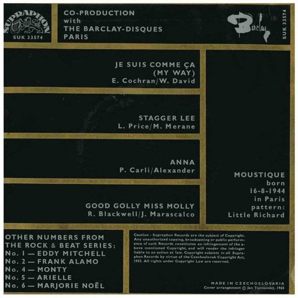 Moustique (3) : Je Suis Comme Ça (My Way) (7", EP, Mono)