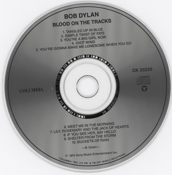 Bob Dylan : Blood On The Tracks (CD, Album, RE, RP)