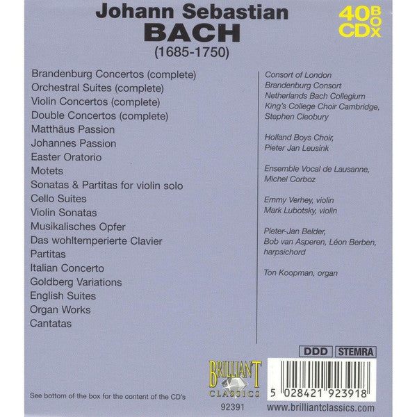 Johann Sebastian Bach : The Masterworks (40xCD, RE + Box, Comp)