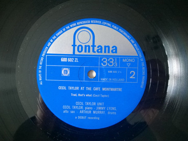Cecil Taylor : At The Cafe Montmartre (LP, Album, Mono)