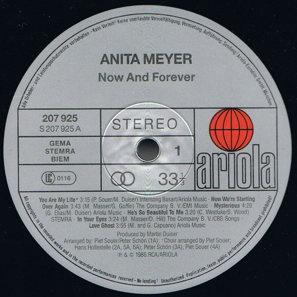 Anita Meyer : Now And Forever (LP, Album)