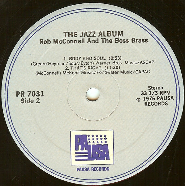 Rob McConnell & The Boss Brass : The Jazz Album (LP, Album)