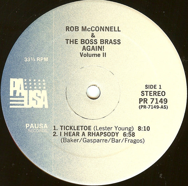 Rob McConnell & The Boss Brass : Again! Volume 2 (LP, Album)