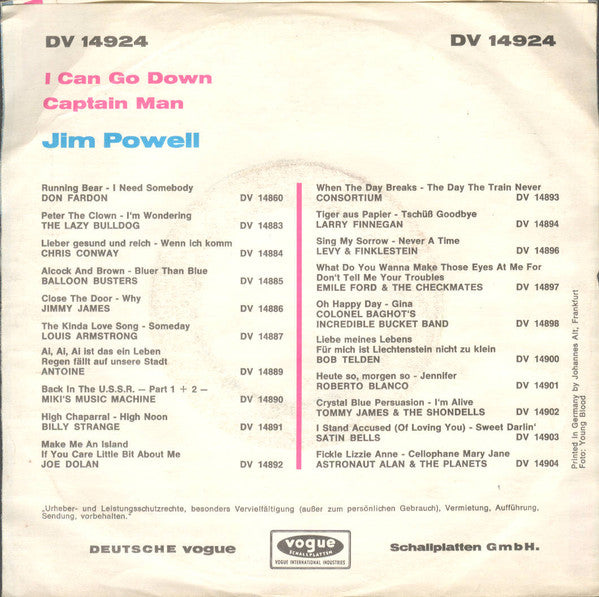Jimmy Powell (2) : I Can Go Down / Captain Man (7", Single)