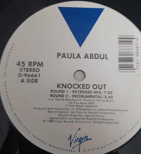 Paula Abdul : Knocked Out (12", Pic)