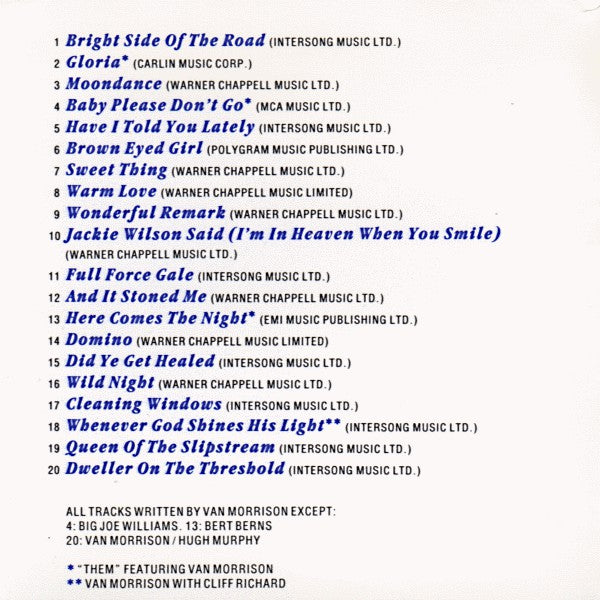 Van Morrison : The Best Of Van Morrison (CD, Comp, RP)