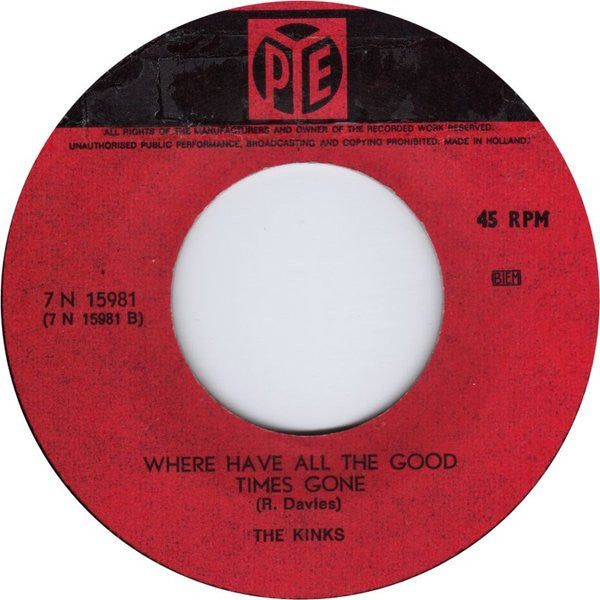 The Kinks : Till The End Of The Day (7", Single, Gre)