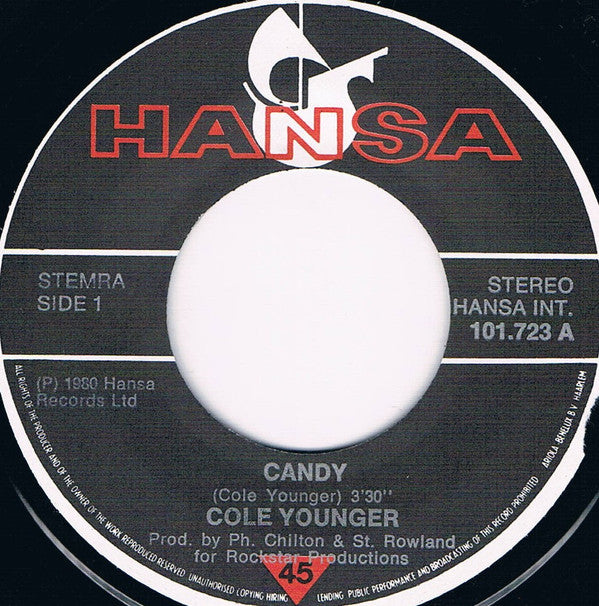 Cole Younger (2) : Candy (7", Single)