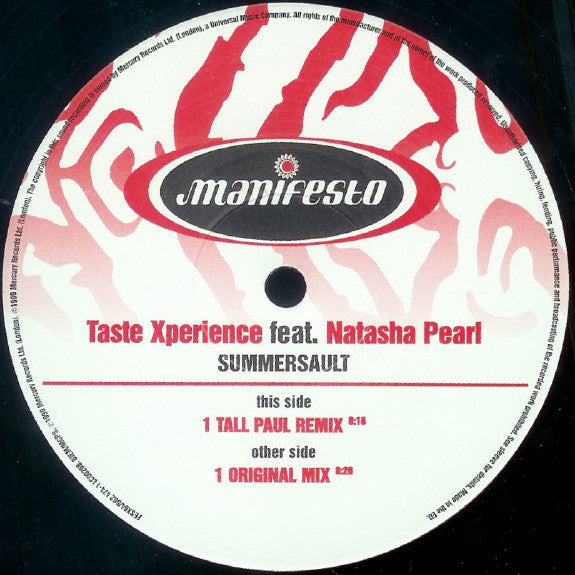 Tastexperience Feat. Natasha Pearl : Summersault (12")