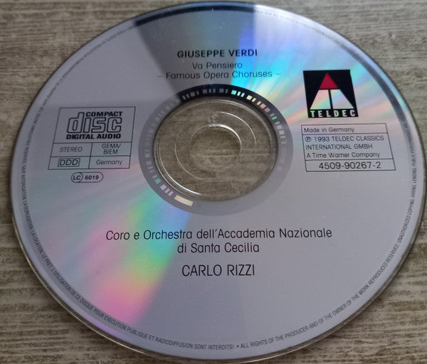 Giuseppe Verdi, Carlo Rizzi, Coro dell'Accademia Nazionale di Santa Cecilia E Orchestra dell'Accademia Nazionale di Santa Cecilia : Va Pensiero - Famous Opera Choruses (CD, Comp)