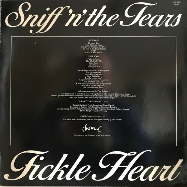 Sniff 'n' the Tears : Fickle Heart (LP, Album)