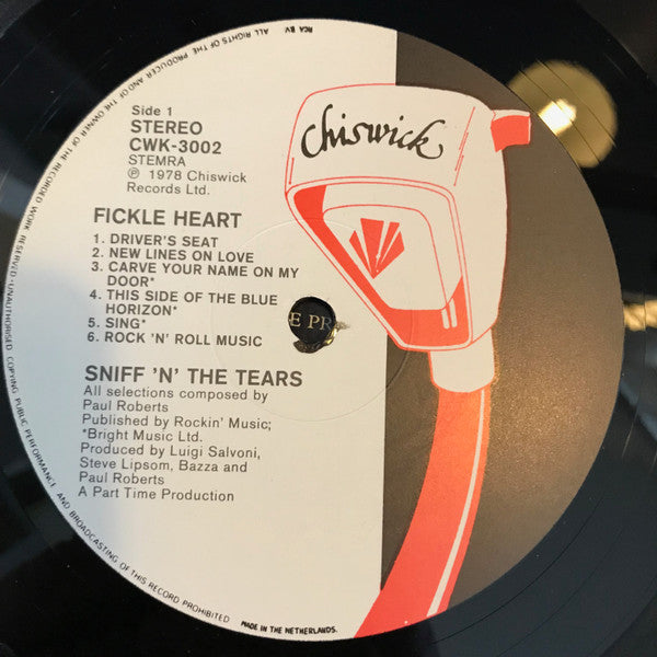 Sniff 'n' the Tears : Fickle Heart (LP, Album)