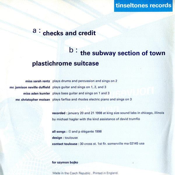 Toulouse (6) : The New Designers (7", Single, Ltd)