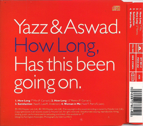 Yazz & Aswad : How Long (CD, Maxi)