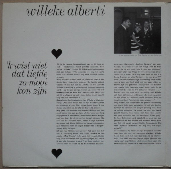 Willeke Alberti : 'k Wist Niet Dat Liefde Zo Mooi Kon Zijn (LP, Mono)