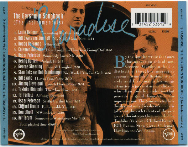 George & Ira Gershwin : The Gershwin Songbook - 'S Paradise (The Instrumentals) (CD, Comp)