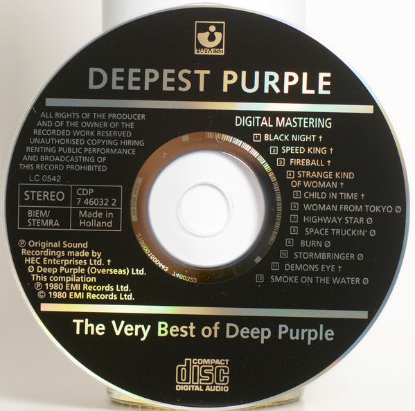 Deep Purple : Deepest Purple: The Very Best Of Deep Purple (CD, Comp, RP)