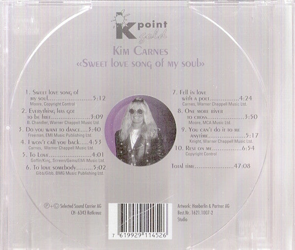 Kim Carnes : Sweet Love Song Of My Soul (CD)