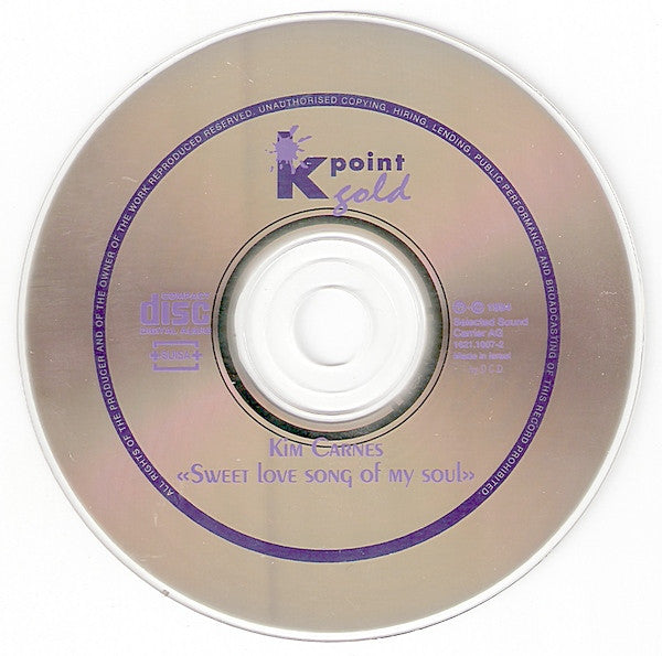 Kim Carnes : Sweet Love Song Of My Soul (CD)