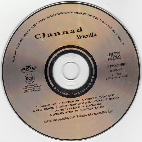 Clannad : Macalla (CD, Album, RE)