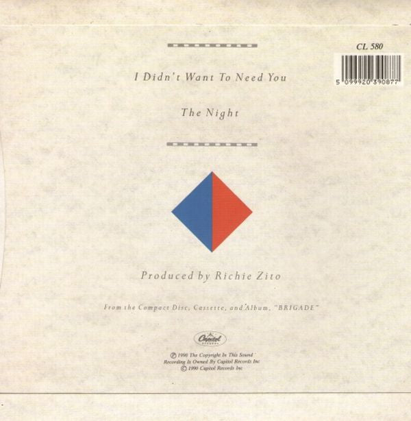 Heart : I Didn't Want To Need You (7", Single)