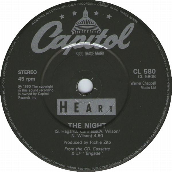 Heart : I Didn't Want To Need You (7", Single)