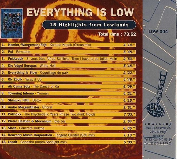 Various : Everything Is Low (15 Highlights From Lowlands) (CD, Comp)
