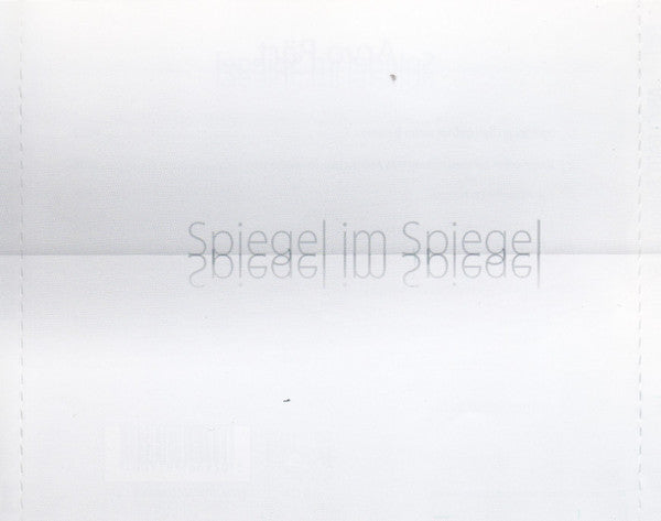 Arvo Pärt - Benjamin Hudson, Sebastian Klinger, Jürgen Kruse : Spiegel Im Spiegel (CD, Album)