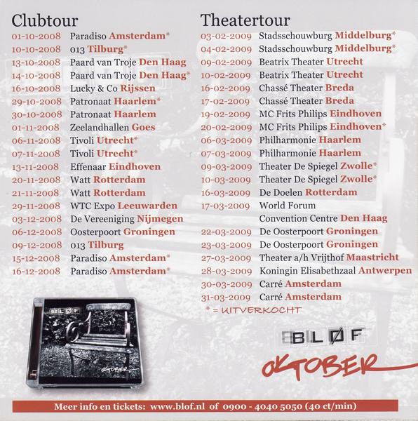 Bløf : Oktober (Pickering Sessies Deel 1) (CD, Album, Enh, Ltd, Sup)