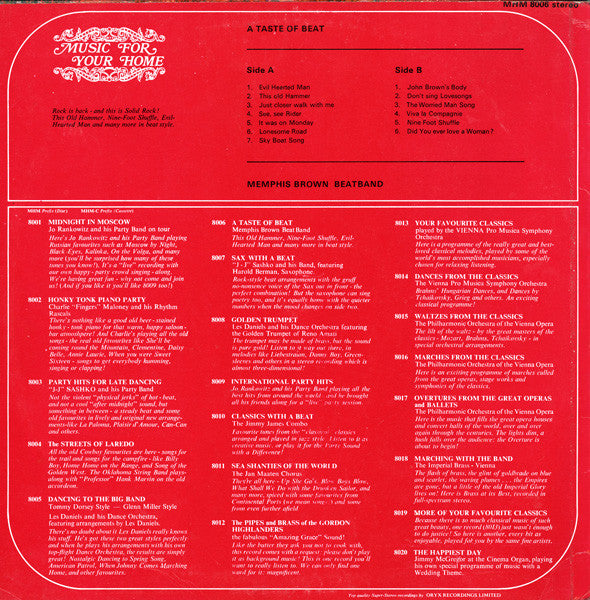 Memphis Brown Beatband : A Taste Of Beat (LP)