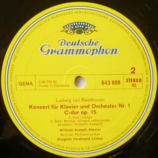 Ludwig van Beethoven - Wilhelm Kempff - Berliner Philharmoniker, Ferdinand Leitner : 5 Klavierkonzerte (4xLP, Comp + Box)